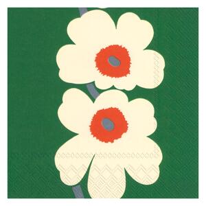 Marimekko Unikko 60th Anniversary napkins 33x33 cm 20-pack Green