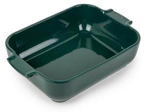 Peugeot Appolia ceramic dish 13x22 cm Forest green