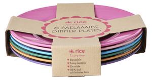 RICE Rice melamine plate Ø26 cm 6 pieces La Joie de Vivre