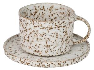 Olsson & Jensen Salt cup and saucer Beige-white