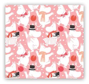 Opto Design Moomin celebration napkin 33x33 cm 20 pack White-pink