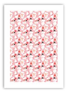 Opto Design Moomin celebration kitchen towel 70x50 cm White-pink
