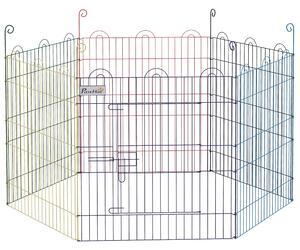 PawHut Pet Playpen: Six-Panel Crate with Door, Versatile for Indoor & Outdoor Use, Easy Assembly Aosom UK