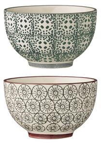 Bloomingville Karine bowl Ø 10 cm 2 pieces grey-green grey-green