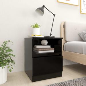 Bed Cabinets 2 pcs Black 40x40x50 cm Engineered Wood