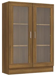 Vitrine Cabinet Brown Oak 82.5x30.5x115 cm Engineered Wood