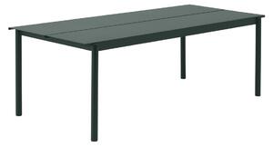 Muuto Linear steel table table 220x90 cm Dark green (RAL 6012)