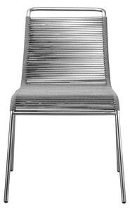 FDB Møbler M20 Teglgård Cord Chair Light grey mixed-stainless steel