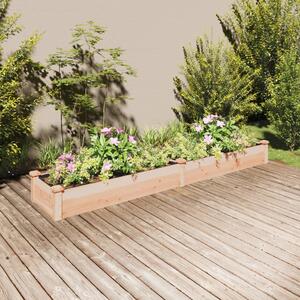 Garden Raised Bed with Liner 240x45x25 cm Solid Wood Fir
