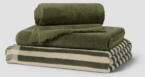 Olive Green Cotton Towel Duo | Hand Towel x Hand Towel | Piglet in Bed