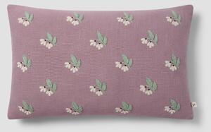 Elderberry Snowdrop Embroidered Filled Cushion | 35 x 55 cm | Piglet in Bed