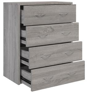 Sideboard with 4 Drawers 60x30.5x71 cm Grey Sonoma