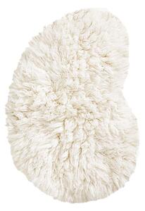 Layered Residue Shaggy wool carpet Bone White. 180x270 cm