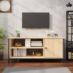 Isabelle Wooden TV Stand With 1 Door 1 Shelf In Sonoma Oak