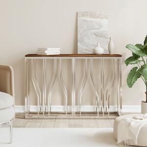 Kacy Wooden Console Table With Gold Frame