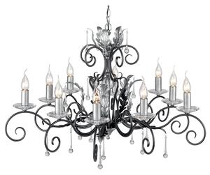 Elstead AML10 Black/Silver Amarilli 10 Light Ceiling Pendant