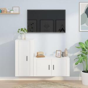 Avery Wooden Entertainment Unit Wall Hung In White