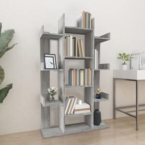 Bryson Wooden Bookcase With 13 Compartments In Grey Sonoma Oak