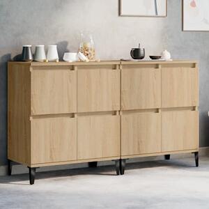 Peyton Wooden Sideboard With 8 Doors In Sonoma Oak