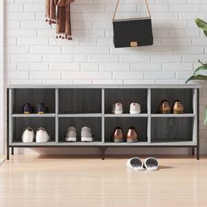 Kinsley Shoe Storage Cabinet With 8 Compartments In Grey Oak