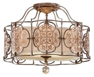 FE/MARCELLA/SF Marcella 3 Light S/Flush Bronze Ceiling Light