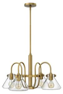 HK/CONGRES4/A BC Congres 4 Light Caramel Conical Glass Chandelier