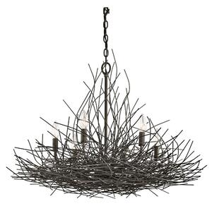 KL/ORGANIQUE6 Organique 6 Light Chandelier In Olde Bronze
