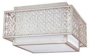 FE/KENNEY/F Kenney 2 Light Flush Ceiling Light In Sunrise Silver