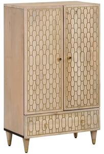 Merton Wooden Highboard With 2 Doors 1 Drawer In Brown