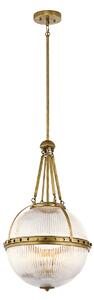 KL-ASTER-P-NBR Aster 3 Light Pendant Light In Natural Brass