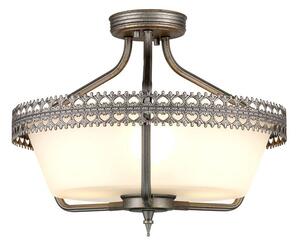 Elstead CROWN/SF Crown 3 Light Semi Flush/Pendant In Iron Gate