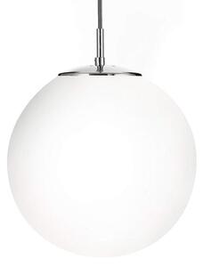 Modern White Opal Glass Globe Ball Pendant Ceiling Light Fitting - LED Compatible