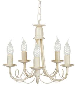 Elstead MN5 IV/GOLD 5 Light Ceiling Chandelier In Ivory/Gold - Fitting Only