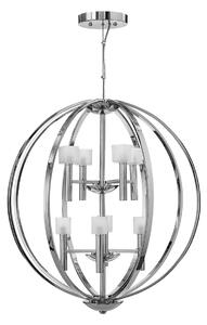 Quintiesse QN-MONDO8 Mondo 8 Light Ceiling Chandelier In Polished Chrome With Frosted Glass
