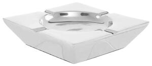 Charlton Aluminium Square Ashtray In Silver Nickel