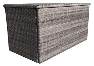 Vernal Medium Rattan Outdoor Storage Box In Grey