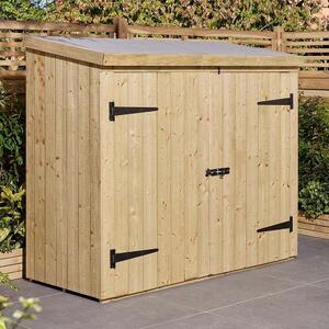 Hidalgo Wooden Garden Bike Store Shed In Natural