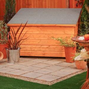 Swanton Wooden Garden Storage Box In Honey Brown