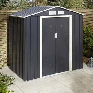 Thorpe Metal Garden Apex Shed Foundation Kit In Dark Grey 6x4