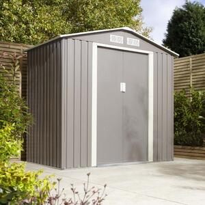 Thorpe Metal Garden Apex Shed Foundation Kit In Light Grey 6x4