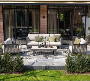 Belgrade Aluminium Garden Lounge Set With Coffee Table In Sand