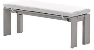 Leonidas Aluminium Garden Seating Bench With Cushion In Taupe