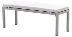Marietta Aluminium Garden Seating Bench With Cushion In Taupe