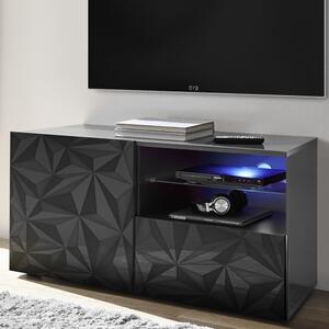 Arlon High Gloss TV Stand With 1 Door 1 Drawer In Grey And LED