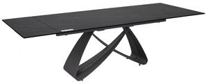Sellersville Ceramic Marble Extending Dining Table In Black