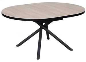 Denton Ceramic Marble Extending Dining Table In Oak