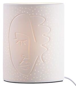 Allegan Small Porcelain Face Design Table Lamp In White