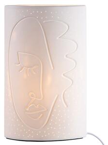 Allegan Large Porcelain Face Design Table Lamp In White