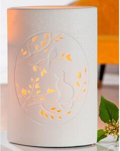 Allegan Large Porcelain Cat Design Table Lamp In White