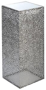 Purley Small Glass Metal Decorative Pillar In Silver